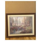 Colorful Stream and Florals 25 tall 31 wide