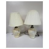 Pair of vintage princess house table lamps