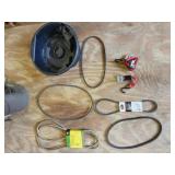spare tire storage tray, ratchet straps and