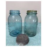Vintage Ball Quart Jars with one zinc Lid