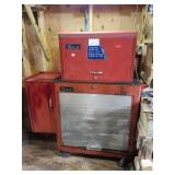 vintage Snap-on red rolling toolbox with contents