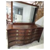 vintage Dixie mahogany dresser with mirror (heavy