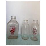 Vintage Catawba Dairy one Half gallon and Quart