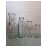 Vintage Milk Bottles Quart Bottles Pints
