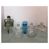 Princess House Candy Jars with Lids Salt Pepper
