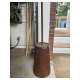 Vintage wooden butter churn
