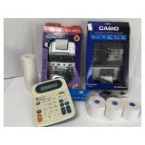 Calculator lot with tape.  Canon, Casio &