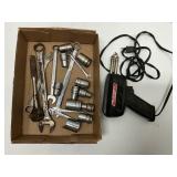 Vintage weller soldering gun and various tools