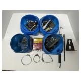 Assortment of screws, nails, bolts, and other