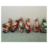 homas Pacconi Glass Santa Ornaments  sixz