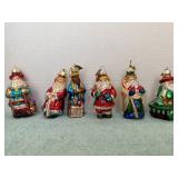 Thomas Pacconi Glass Santa Ornaments