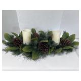 Beautiful table arrangement with lights.  Found