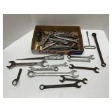 Large variety of wrenches and other hand tools