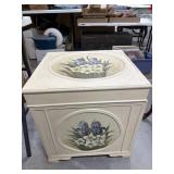 Painted Floral Storage Chest 19 wide 18 deep 21