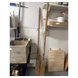 Vintage wooden boat oars
