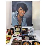 Elvis  45ï¿½s Poster and 8 track Tapes