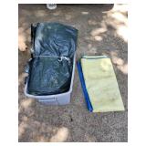 Extra large heavy duty tarp and one large thin
