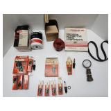 Vintage copper spark plugs, diesel filter, timing