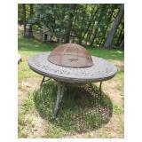 cast-aluminum patio fire pit table by Strathwood