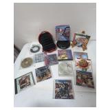 Two CD holders and 50s, 60s, and beach boys CDs