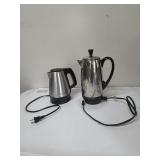 Two electrical coffee pots, Hamilton Beach and