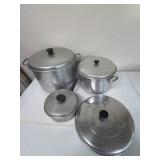 Aluminum big stockpots with extra lid