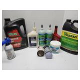 Transmission fluid, 20w-50 motor oil two cycle