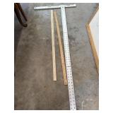 48ï¿½ Drywall T Square and Yard Sticks