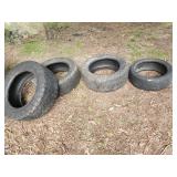 Four tires without rims