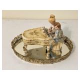 Vintage Hollywood Regency vanity tray and vintage