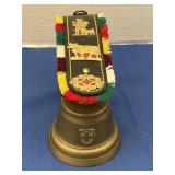 Swiss Glocken style brass bell with decorated