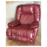 Faux Burgandy Recliner
