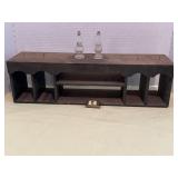 Vintage Wooden Trinket Shelf 19 x 5, two