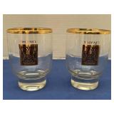 Pair of vintage, MCM, Thorneï¿½s 12 year Scotch
