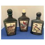 Lot of 3, vintage, Beam Decanters