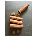 Four Rolls of Wheat Head Pennies