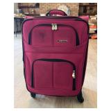 Leisure suitcase filled with hangers
