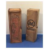 Collectible vintage early times wooden box and