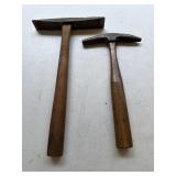 Watertons Tack Hammers. One marked  and other not