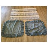Three vintage lace valances with two vintage