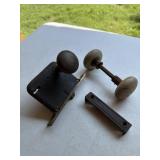 Antique Porcelain and Brass door knobs