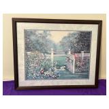 Framed art print, signed by Christy Edwards