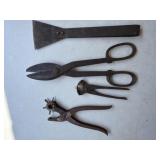 Antique Snippers and Rampi Shoe Cobbler Tool