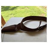 Leather. Gun Holster And Belt