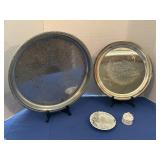 Silver Anniversary silver plated tray,  trinket