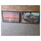 Two Professionally Framed Prints.  1980's Oakland