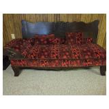 Gorgeous Antique Fainting Couch.  Beautiful red
