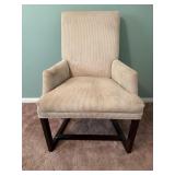 Beige Upholstered Single Chair In good