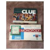Vtg Monopoly and Clue Games Looks to be complete