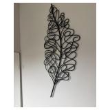 Metal Leaf Wall Hanging approx 2 ft long
